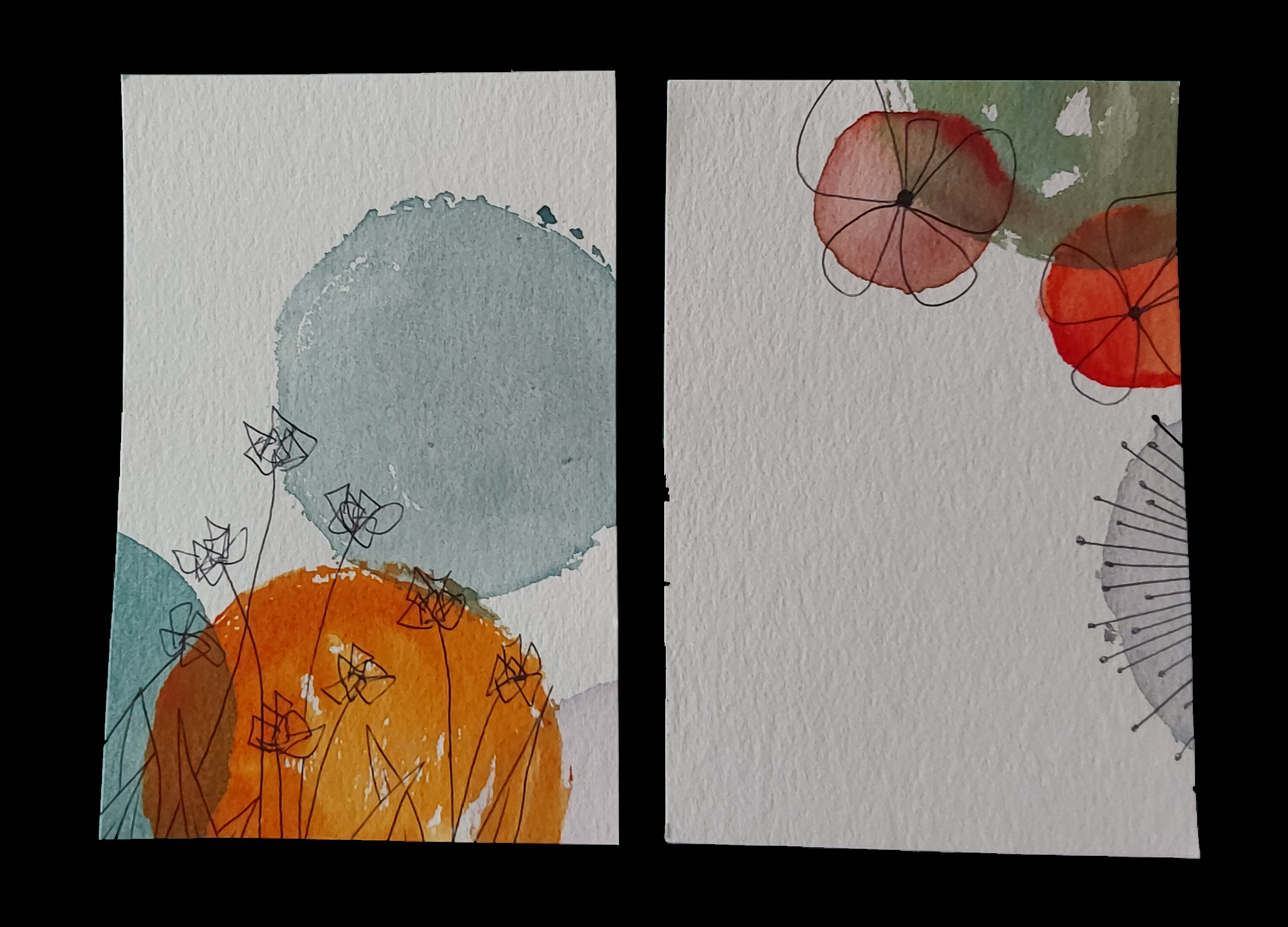 Lot de deux cartes postales de Noël.